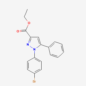 1H-Pyrazole-3-carboxylic acid, 1-(4-bromophenyl)-5-phenyl-, ethyl ester