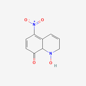 molecular formula C9H8N2O4 B12339376 1-hydroxy-5-nitro-8aH-quinolin-8-one 