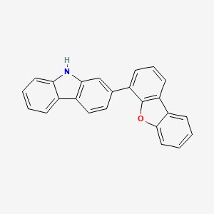 molecular formula C24H15NO B12339386 2-(Dibenzo[b,d]furan-4-yl)-9H-carbazole 