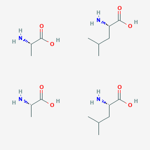 molecular formula C18H40N4O8 B12339416 (2S)-2-amino-4-methylpentanoic acid;(2S)-2-aminopropanoic acid 