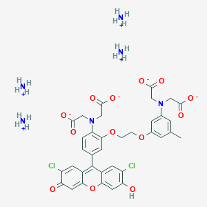 tetraazanium;2-[2-[2-[3-[bis(carboxylatomethyl)amino]-5-methylphenoxy]ethoxy]-N-(carboxylatomethyl)-4-(2,7-dichloro-3-hydroxy-6-oxoxanthen-9-yl)anilino]acetate