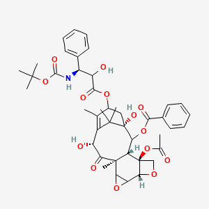 Benzenepropanoic acid, beta-[[(1,1-dimethylethoxy)carbonyl]amino]-alpha-hydroxy-, 3a-(acetyloxy)-4-(benzoyloxy)-1a,1b,3a,3b,4,5,6,7,10,11,11a,11b-dodecahydro-5,10-dihydroxy-8,11a,12,12-tetramethyl-11-oxo-5,9-methano-3H-cyclodec[b]oxireno[d]-7-oxabicyclo[4.2.0]oct-7-yl ester