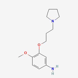 4-Methoxy-3-(3-(pyrrolidin-1-yl)propoxy)aniline