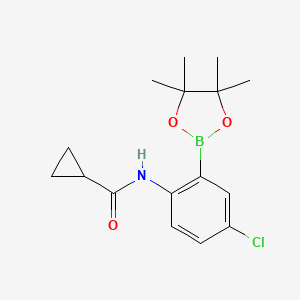 N-(4-chloro-2-(4,4,5,5-tetramethyl-1,3,2-dioxaborolan-2-yl)phenyl)cyclopropanecarboxamide