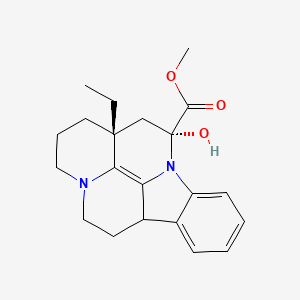 molecular formula C21H26N2O3 B12339485 methyl (15R,17R)-15-ethyl-17-hydroxy-1,11-diazapentacyclo[9.6.2.02,7.08,18.015,19]nonadeca-2,4,6,18-tetraene-17-carboxylate 