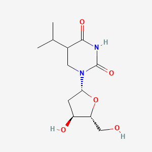 molecular formula C12H20N2O5 B12339503 1-[(2R,4S,5R)-4-hydroxy-5-(hydroxymethyl)oxolan-2-yl]-5-propan-2-yl-1,3-diazinane-2,4-dione 