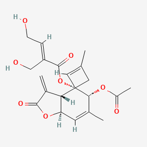 [(3aR,4R,6Z,9S,10Z,11aR)-9-acetyloxy-6,10-dimethyl-3-methylidene-2-oxo-3a,4,5,8,9,11a-hexahydrocyclodeca[b]furan-4-yl] (E)-4-hydroxy-2-(hydroxymethyl)but-2-enoate