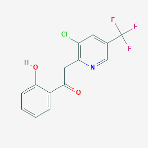 2-[3-Chloro-5-(trifluoromethyl)pyridin-2-yl]-1-(2-hydroxyphenyl)ethan-1-one