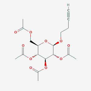 molecular formula C18H24O10 B12339563 beta-d-Glucopyranoside, 3-butyn-1-yl, 2,3,4,6-tetraacetate CAS No. 35785-29-6