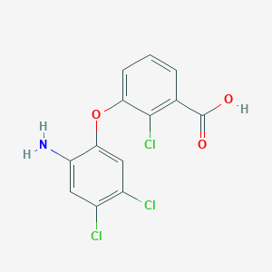 molecular formula C13H8Cl3NO3 B12339566 3-(2-Amino-4,5-dichlorophenoxy)-2-chlorobenzoic acid 