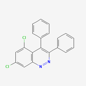 molecular formula C20H12Cl2N2 B12339571 5,7-Dichloro-3,4-diphenylcinnoline 