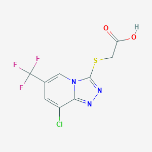 2-((8-Chloro-6-(trifluoromethyl)-[1,2,4]triazolo[4,3-a]pyridin-3-yl)thio)acetic acid