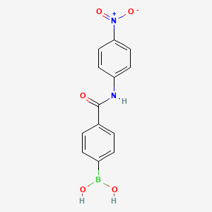 molecular formula C13H11BN2O5 B12339605 B-[4-[[(4-Nitrophenyl)amino]carbonyl]phenyl]boronic acid 