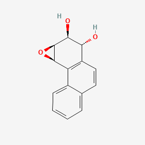 molecular formula C14H12O3 B12339621 (11R,12S,13S,15R)-14-oxatetracyclo[8.5.0.02,7.013,15]pentadeca-1(10),2,4,6,8-pentaene-11,12-diol 