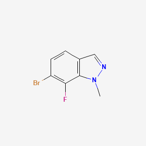 molecular formula C8H6BrFN2 B12339644 6-Bromo-7-fluoro-1-methyl-indazole 