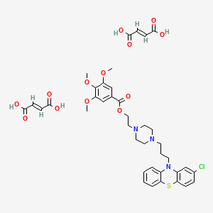 molecular formula C39H44ClN3O13S B1233965 Metofenazate difumarate CAS No. 522-23-6
