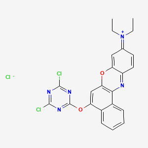 [5-[(4,6-Dichloro-1,3,5-triazin-2-yl)oxy]benzo[a]phenoxazin-9-ylidene]-diethylazanium;chloride