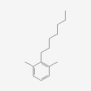 Benzene, 2-heptyl-1,3-dimethyl-