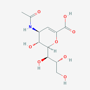 molecular formula C11H17NO8 B12339672 D-glycero-D-galacto-Non-2-enonic acid, 4-(acetylamino)-2,6-anhydro-3,4-dideoxy- 