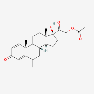 [2-[(8S,10R,13S,14S,17R)-17-hydroxy-6,10,13-trimethyl-3-oxo-7,8,12,14,15,16-hexahydro-6H-cyclopenta[a]phenanthren-17-yl]-2-oxoethyl] acetate