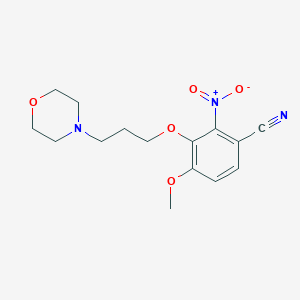 molecular formula C15H19N3O5 B12339713 4-Methoxy-3-(3-morpholinopropoxy)-2-nitrobenzonitrile CAS No. 1006378-06-8