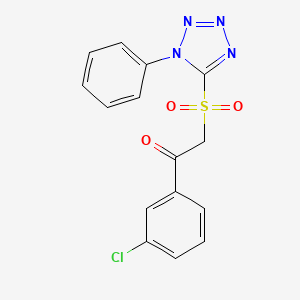 Ethanone, 1-(3-chlorophenyl)-2-[(1-phenyl-1H-tetrazol-5-yl)sulfonyl]-