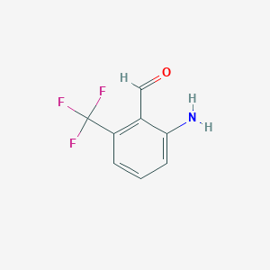 molecular formula C8H6F3NO B12339722 2-Amino-6-(trifluoromethyl)benzaldehyde 