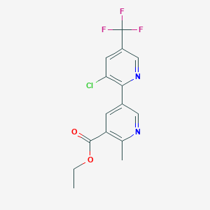 Ethyl 3-chloro-6'-methyl-5-(trifluoromethyl)-[2,3'-bipyridine]-5'-carboxylate