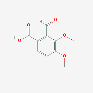 molecular formula C10H10O5 B12339741 2-Formyl-3,4-dimethoxybenzoic acid CAS No. 483-85-2