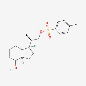 molecular formula C20H30O4S B12339757 [(2S)-2-[(1R,3aR)-4-hydroxy-7a-methyl-1,2,3,3a,4,5,6,7-octahydroinden-1-yl]propyl] 4-methylbenzenesulfonate 