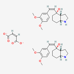 molecular formula C40H52N2O10-2 B1233976 Bis(4-(3,4-dimethoxystyryl)hexahydro-4-indolinol) CAS No. 66690-81-1