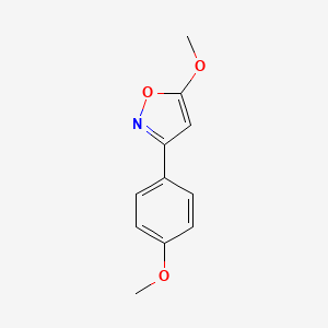 molecular formula C11H11NO3 B12339780 5-Methoxy-3-(4-methoxyphenyl)isoxazole CAS No. 25755-88-8