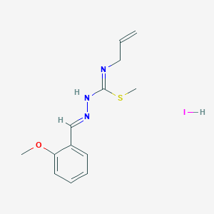 (E)-[(2-methoxyphenyl)methylidene][(Z)-[(methylsulfanyl)[(prop-2-en-1-yl)amino]methylidene]amino]amine hydroiodide