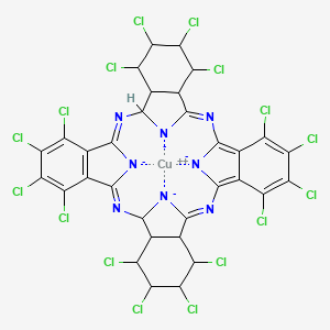 molecular formula C32H14Cl16CuN8-2 B12339798 Copper,[1,2,3,4,8,9,10,11,15,16,17,18,22,23,24,25-hexadecachloro-29H,31H-phthalocyaninato(2-)-kN29,kN30,kN31,kN32]-, (SP-4-1)- 