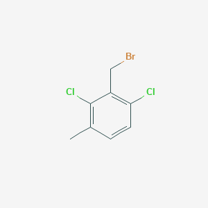 molecular formula C8H7BrCl2 B12339809 2-(Bromomethyl)-1,3-dichloro-4-methylbenzene 