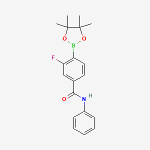 3-fluoro-N-phenyl-4-(4,4,5,5-tetramethyl-1,3,2-dioxaborolan-2-yl)benzamide