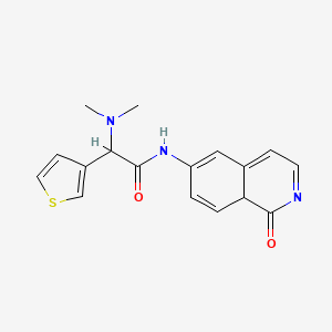 molecular formula C17H17N3O2S B12339863 2-(dimethylamino)-N-(1-oxo-8aH-isoquinolin-6-yl)-2-thiophen-3-ylacetamide 