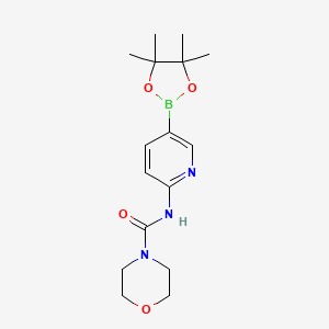 4-Morpholinecarboxamide, N-[5-(4,4,5,5-tetramethyl-1,3,2-dioxaborolan-2-yl)-2-pyridinyl]-