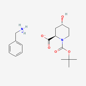 Phenylmethanaminium (2R,4R)-1-(tert-butoxycarbonyl)-4-hydroxypiperidine-2-carboxylate