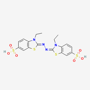 molecular formula C18H18N4O6S4 B1233988 2,2'-Azino-di-(3-ethylbenzothiazoline)-6-sulfonic acid CAS No. 28752-68-3