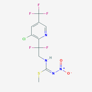 (E)-N-{2-[3-chloro-5-(trifluoromethyl)pyridin-2-yl]-2,2-difluoroethyl}-N'-nitro(methylsulfanyl)methanimidamide