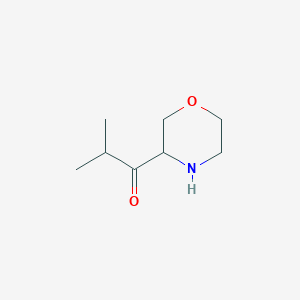 molecular formula C8H15NO2 B12339890 2-Methyl-1-(morpholin-3-yl)propan-1-one 