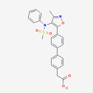 2-(4'-(3-Methyl-4-(phenylmethylsulfonamido)isoxazol-5-yl)-[1,1'-biphenyl]-4-yl)acetic acid