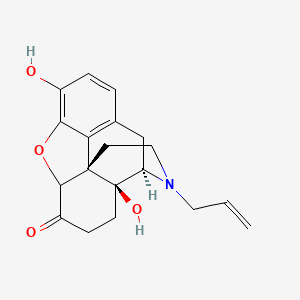 molecular formula C19H21NO4 B1233992 (4R,4aS,12bS)-4a,9-二羟基-3-丙-2-烯基-2,4,5,6,7a,13-六氢-1H-4,12-甲烷苯并呋喃[3,2-e]异喹啉-7-酮 