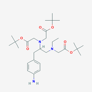 Tert-butyl 2-[[3-(4-aminophenyl)-2-[bis[2-[(2-methylpropan-2-yl)oxy]-2-oxoethyl]amino]propyl]-ethylamino]acetate