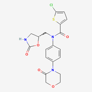 molecular formula C19H18ClN3O5S B12339951 (R)-5-Chloro-N-(4-(3-oxomorpholino)phenyl)-N-((2-oxooxazolidin-5-yl)methyl)thiophene-2-carboxamide 