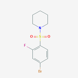 molecular formula C11H13BrFNO2S B12339953 1-(4-Bromo-2-fluorophenylsulfonyl)piperidine 