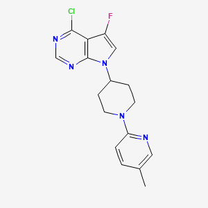 4-Chloro-5-fluoro-7-(1-(5-methylpyridin-2-yl)piperidin-4-yl)-7H-pyrrolo[2,3-d]pyrimidine