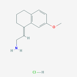 molecular formula C13H18ClNO B12340043 (E)-2-(7-Methoxy-3,4-dihydronaphthalen-1(2H)-ylidene)ethan-1-aminehydrochloride 