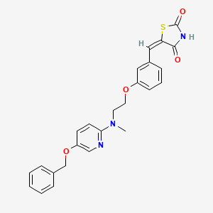 (5E)-5-[[3-[2-[methyl-(5-phenylmethoxypyridin-2-yl)amino]ethoxy]phenyl]methylidene]-1,3-thiazolidine-2,4-dione